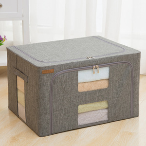 Caixa de Armazenamento Dobrável de Grande Capacidade em Tecido Oxford com Estrutura de Aço, Impermeável, 20L, Nova, para Roupas e Cobertores - Product Image 2