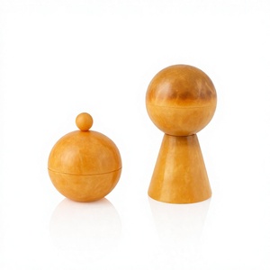 Quemador de Bakhoor de Madera y Resina Epoxi Hecho a Mano, Soporte de Lujo para Oud, Fragancias Árabes Tradicionales, Rituales de Ramadán y Eid, Sándalo - Product Image 1