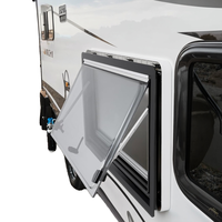 Ventanas de aluminio para caravanas, ventanas de acrílico con mecanismo de apertura y cierre para autocaravanas, caravanas y remolques, 500x450 mm