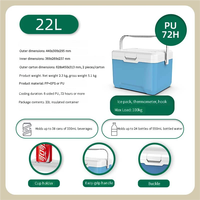 Glacière isotherme moderne de 22 L grande capacité pour camping extérieur, glacière commerciale avec haut-parleur, portable pour marché nocturne et vente ambulante