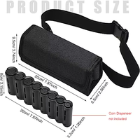 Sac de rangement organisateur de pièces de monnaie en euros pour serveur britannique avec fermeture à bouton Design de mode Matériau en polyester