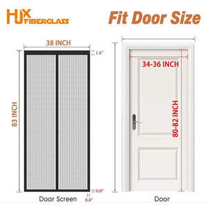 Cửa Từ Muỗi Bay Bug Ngăn chặn Polyester Lục Giác Lưới Hiện Đại Hands-Free Fire-Proof Có Thể Giặt Lưới Rèm Cửa Sổ - Product Image 5
