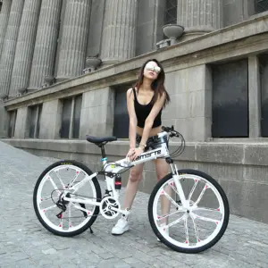 <span class=keywords><strong>Bicicleta</strong></span> Plegable Usada para Mujer, Rodada 26 Pulgadas, Una Velocidad, Estilo Cruiser con Freno de Disco y 21 Velocidades para Damas y Chicas - Product Image 1