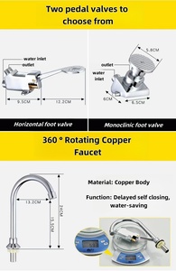 Ziekenhuis Koperen Vloer Gemonteerde Voet Ventielkraan Medisch Laboratorium Bediende Bekkenkranen Met Keramische Klepkern Voor Gebruik In De Sportschool - Product Image 4