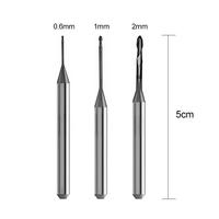 Fraiseuses électriques Gusrom pour laboratoires dentaires, 0,6 mm, 1,0 mm, 2,0 mm, revêtement diamant, acier, blocs de zircone, certifiées CE, classe II