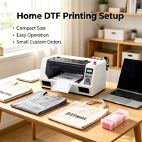 Imprimante DTF A3 à double tête d'impression I1600, machine de transfert thermique pour vêtements, équipement de traitement de film DTF, sortie rapide, machine à fonctionnement continu