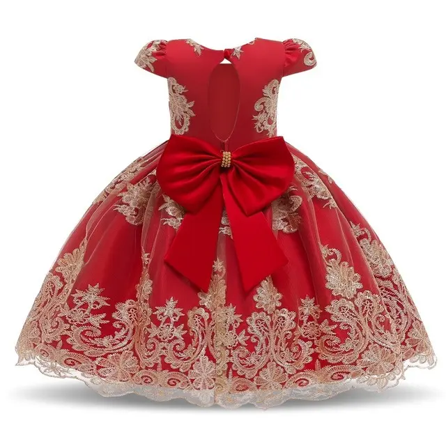 4-10 Jahre Kinder für Mädchen Hochzeit Tülle Spitze Mädchen elegante Prinzessin Party Ausstellung formelles Kleid für Teenager Kinderkleid