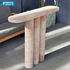 Đánh bóng sang trọng phong cách màu hồng Kem Hoa Hồng đá cẩm thạch Bảng điều khiển lối vào bảng cho phòng khách biệt thự trang trí khách sạn - Product Image 1