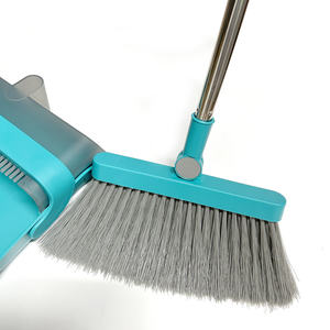 Ensemble de balais à <span class=keywords><strong>raclette</strong></span> magiques et pelle à poussière Fournitures de nettoyage Balai à tête rotative à 180 degrés Bâton en acier inoxydable - Product Image 6