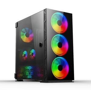 Computadora de la caja del juego de la <span class=keywords><strong>PC</strong></span> de la torre media de vidrio templado ATX CPU de Destop ARGB - Product Image 2
