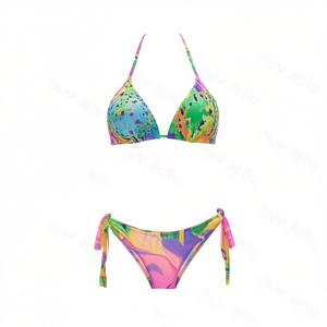Set Bikini Multicolore Stampato Taglie 42 44 46 48 Costumi da Bagno per Donna Abbigliamento da Spiaggia - Product Image 2