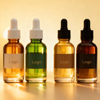 Étiquettes en papier personnalisées 5ml 10ml 20ml 15ml 30ml 50ml Bouteille compte-gouttes en verre imprimée Emballage d'huiles essentielles Contenants de parfum