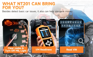 2024 foxwell nt201 OBDII/EOBD đọc mã xe chẩn đoán quét công cụ quét ô tô kiểm tra động cơ đọc đóng băng Khung dữ liệu - Product Image 5