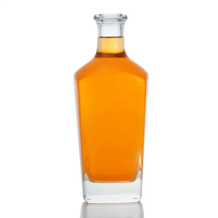 מחיר המפעל של famblink בקבוק זכוכית וויסקי יין רום בקבוק זכוכית 500 מ "ל 750 מ" ל בקבוק זכוכית שקוף