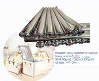 Doublure intérieure en tissu composite tissé en aluminium laminé renforcé EPE pour boîtes à lunch, sacs isothermes, contact alimentaire sans danger.