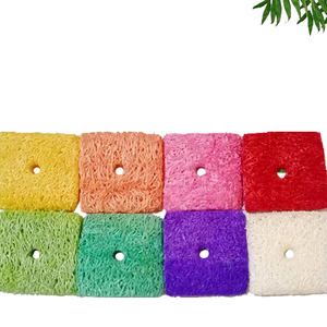 Loofah Evcil Hayvan Oyuncakları Hamsterler için Kare Bisküviler Şinşiller Kemirgenler Doğal Diş Taşlama Temizleme Sindirim Yardımı Evcil Hayvan Çiğneme Malzemeleri - Product Image 3