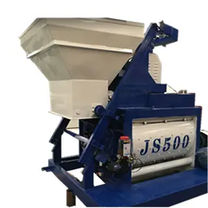 JS500 Mini Portable Cement Mixer Twin Shaft High Efficient Mixing Machine for Construction Project