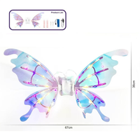 Jouet ailes de papillon lumineuses électriques avec musique, costume d'ailes de fée LED lumineuses pour enfants, filles, fête, cosplay, cadeau d'anniversaire