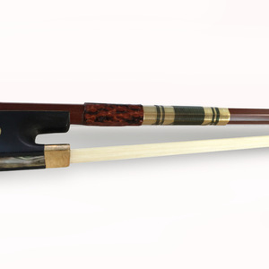 Accessoires d'instruments à cordes professionnel jouant archet de violon sculpté en ébène de <span class=keywords><strong>soie</strong></span> dorée en bois brésilien - Product Image 1