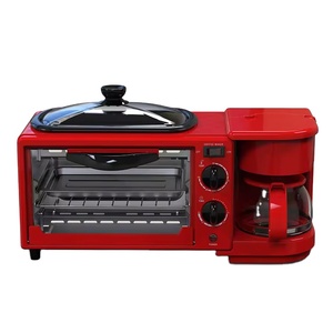 288346 Station de petit-déjeuner multifonction saine ce rétro 3 en 1 rouge - Product Image 1