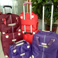 Ensemble 2 Pièces de Valises de Voyage Pliables et Imperméables avec Sac Fourre-Tout pour Femme