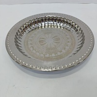Plateau de fruits en acier inoxydable classique couleur Bronze de haute qualité plat gravé pour un usage domestique