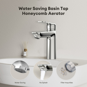 Grifo de Lavabo JOMOO de Alta Calidad <span class=keywords><strong>H2</strong></span>, Monomando, Monotroquel, Cromado, Grifo Mezclador para Baño, Ahorrador de Agua con Burbujeador - Product Image 4