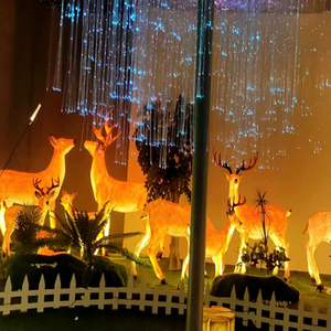 Affichage LED familial de rennes de Noël pour les scènes de parcs, les terrains de villégiature et les environnements hivernaux - Product Image 1