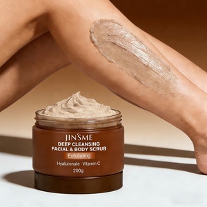 Customize logo Rice Face and Body Scrub Cream Skin Moisturizing Exfoliator Brighten Smoothing Skin Rice Scrub - Product Image 4