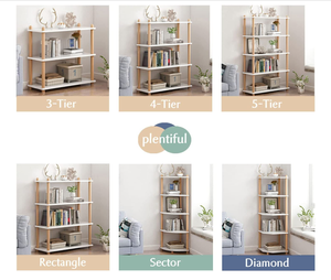 Librería de Estilo Moderno, Estantes para Libros de Madera, Estante de Almacenamiento Independiente de Madera Vintage - Product Image 6