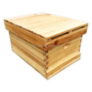 Lowest Price Waxed Wood beehive Beekeeper Equipment Langstroth waterproof bee hive For Sale