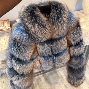 <span class=keywords><strong>Cappotto</strong></span> <span class=keywords><strong>Invernale</strong></span> da <span class=keywords><strong>Donna</strong></span> in Vera Pelliccia di Volpe Naturale, Vendita all'Ingrosso e Personalizzazione Direttamente dalla Fabbrica - Product Image 3