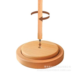 Soporte giratorio de madera para bobinas de hilo, herramienta de almacenamiento de escritorio para tejer y hacer ganchillo - Product Image 5