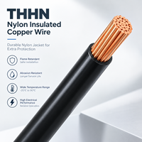 Fil électrique en cuivre THHN, conducteur isolé en PVC, gaine en nylon, câble de calibre 6, 8, 10, 12, 14, 16 AWG