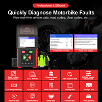 Escáner de Diagnóstico OBD2 para Motocicletas M200 Pro, Probador de Batería, Programa de Reasignación de ECU de 12V para Yamaha/Kawasaki/PK (12 Meses)