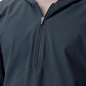 Recién llegados, Jersey escolar, Sudadera con capucha de gran tamaño, Sudadera de cuello redondo recortada en blanco, cuello con cremallera, jersey de Golf para hombre - Product Image 4