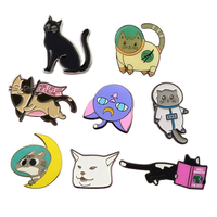 Épingles en émail de chat mignonnes en gros, promotionnelles, logo personnalisé, badges en émail dur en métal, idéal pour les amoureux des animaux et les produits de marque