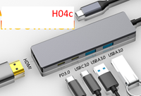 Adaptateur Type C 5-en-1 MARCH EXPO, mini station d'accueil avec 4K 60Hz, 2 USB 3.0, lecteur de cartes SD/TF, 100W PD pour MacBook Pro