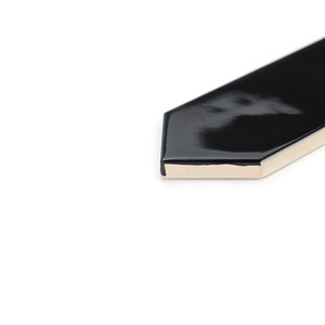 Piastrella Nera Picket 5x25 Cm Spessore 9 Mm Finitura Lucida Bordi Irregolari - Product Image 3