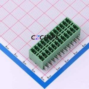 DB2ERHB-3.5-2*12P-GN Plug-in Terminal Block Bent Lead Through Hole,P=3.5mm Board-to-Board / Socket - Closed 2x12P 3.5mm Green - Product Image 1