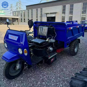 Tricycle cargo bleu de 250 cm³ à trois roues avec benne basculante, moteur intégré - Product Image 4