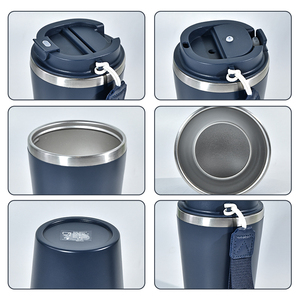 Tazza da <span class=keywords><strong>Caffè</strong></span> in Acciaio Inox a Doppia Parete da 350ml <span class=keywords><strong>con</strong></span> Cordino, Personalizzabile <span class=keywords><strong>con</strong></span> Logo e <span class=keywords><strong>Nome</strong></span> Aziendale per Farmacie, Regalo Aziendale all'Ingrosso - Product Image 4