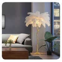 Nordische Dekorative Beleuchtung Wohnzimmer Palmenbaum Stehlampen Moderne Straußenfeder Stehleuchte für Innenraum-Dekoration Lamparas