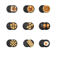 Machine industrielle à gaufres, à sandwichs et à beignets avec chauffage double face et panneau en céramique