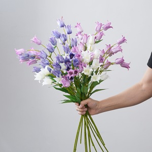 Fleurs artificielles Xiyue, fleurs de cloche, violet, blanc, bleu, décoration intérieure, bouquet de mariage, CallaFloral - Product Image 1