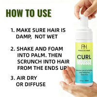 Mousse coiffante hydratante pour cheveux bouclés, mousse coiffante brillante hydratante pour hommes et femmes, OEM ODM