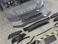 Kit carrosserie complet pour Mercedes Classe C W205 2015-2021, mise à niveau C63 AMG : Diffuseur de pare-chocs arrière, jupes latérales, échappement quadruple, qualité usine