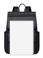 Sac à dos d'ordinateur portable de grande capacité, imperméable, en PU, pour l'école, décontracté, pour les voyages en plein air, logo personnalisé, extensible, 15,6 pouces
