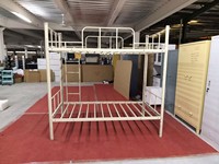 Lits superposés en métal robustes à double étage, démontables, pour dortoirs, fournisseur de lits superposés en acier pour chambres, hôtels ou écoles