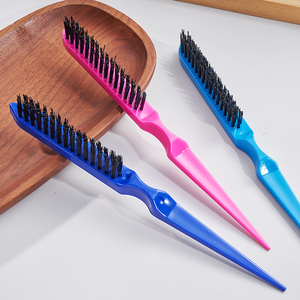 Commercio all'ingrosso spazzole per capelli di colore personalizzato pettine sottile linea strumenti per lo Styling stuzzicando dietro pettinatura spazzola per capelli tinti di capelli - Product Image 2
